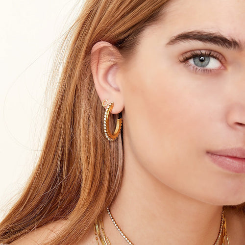 Nova earrings oval goud