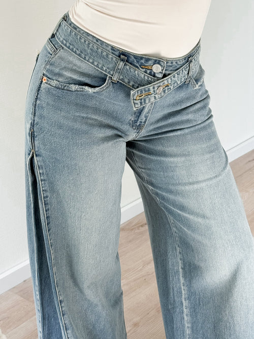 Stretch - Zaar wide jeans light denim