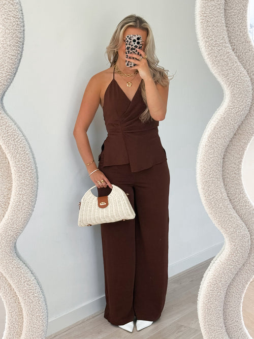 PRE-ORDER Linda jumpsuit brown