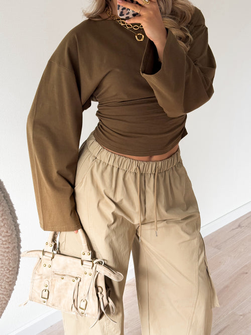 Nien top khaki