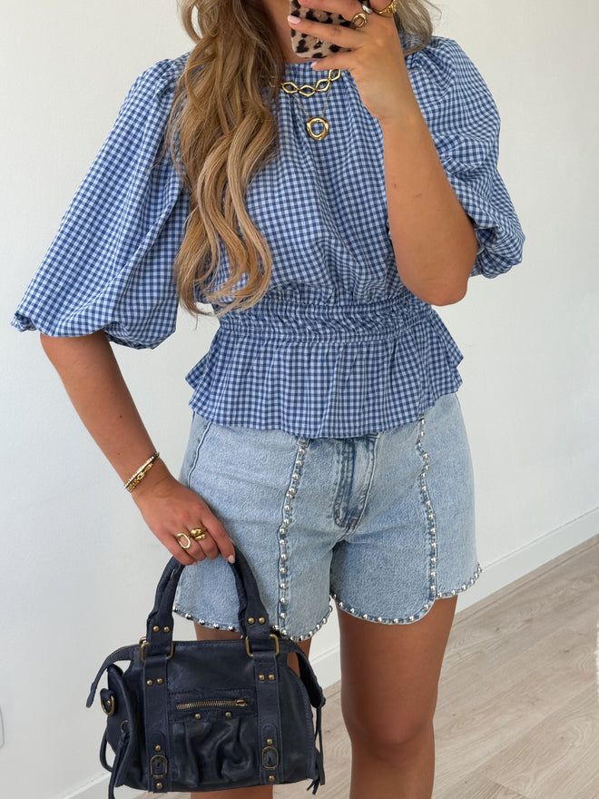 Stretch - Noor short light denim