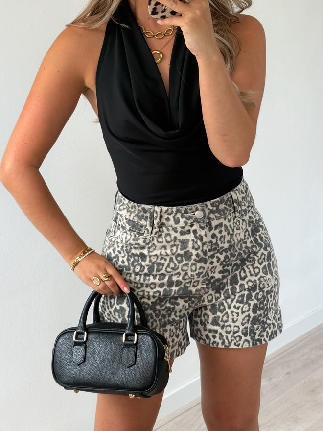Stretch - Yara short leopard