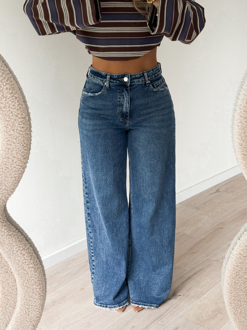 Stretch - Nika extra wide jeans dark denim