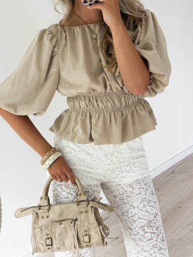 Lien top taupe