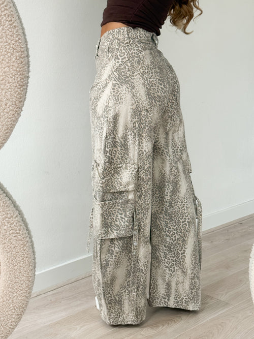 Lea balloon jeans leopard