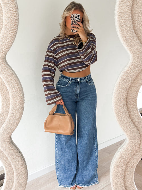 Stretch - Nika extra wide jeans dark denim