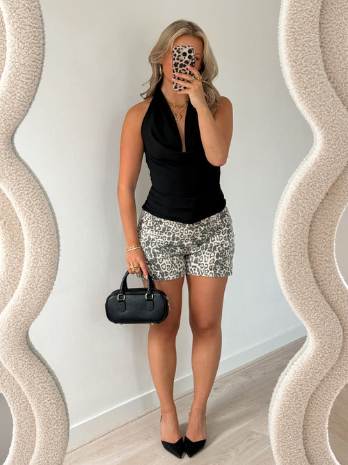 Stretch - Yara short leopard