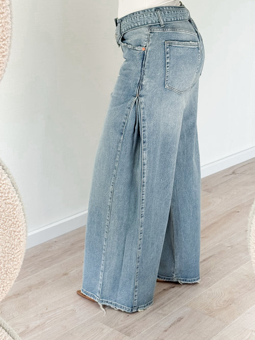 Stretch - Zaar wide jeans light denim
