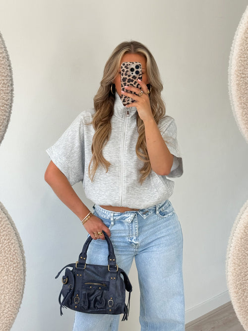 Tess top light grey