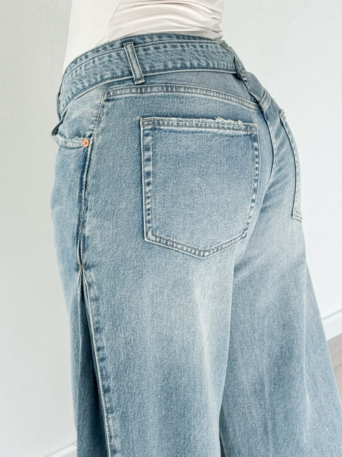 Stretch - Zaar wide jeans light denim