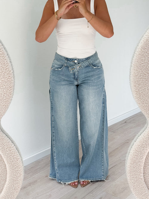 Stretch - Zaar wide jeans light denim