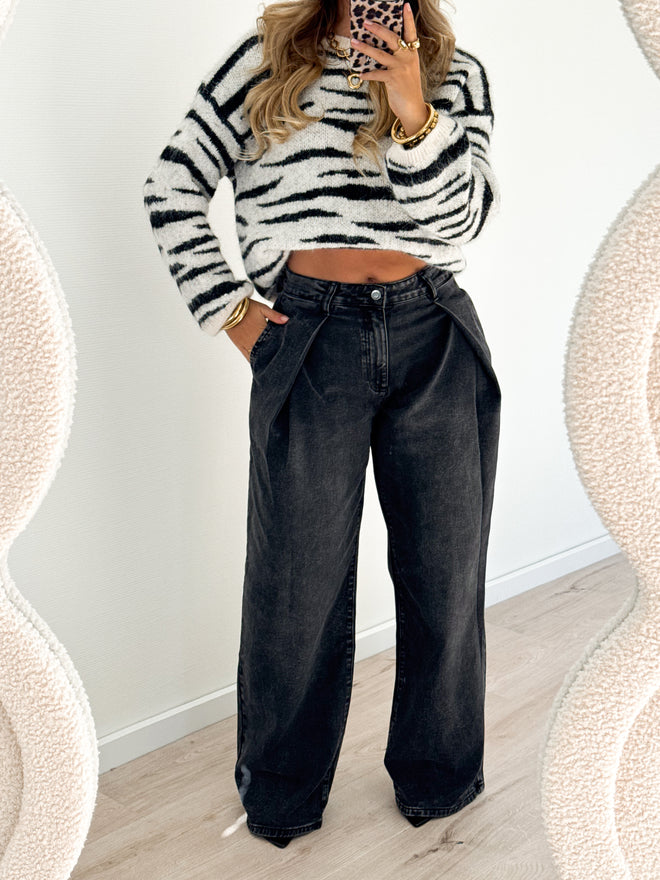 Stretch - Ivy wide jeans black