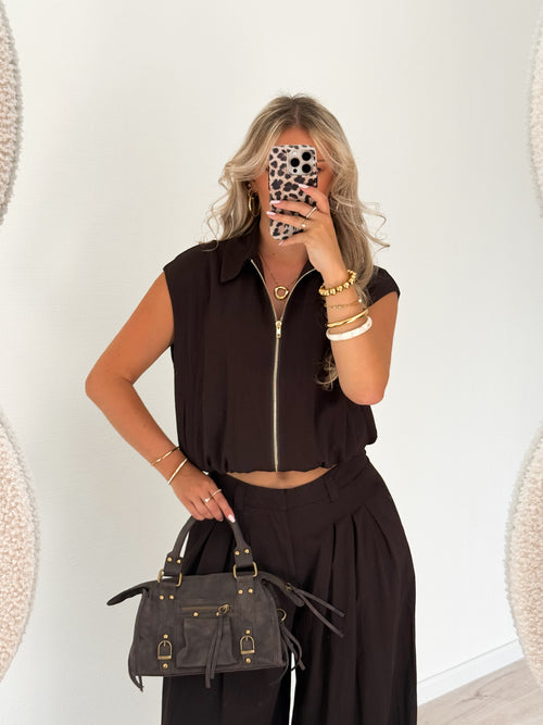 Elodie top brown