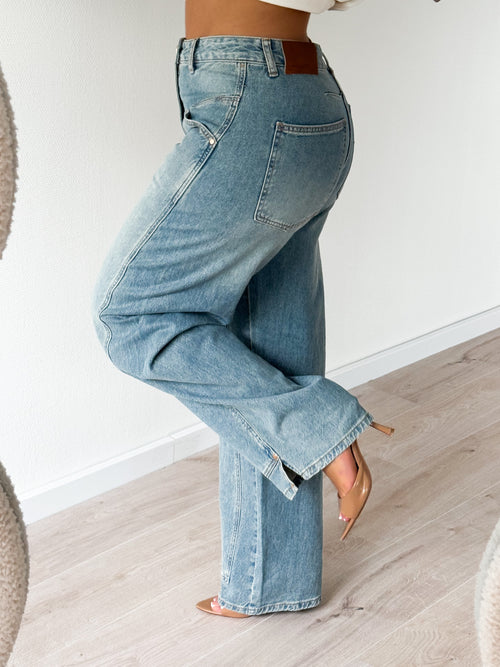 Stretch - Anouk baggy jeans washed denim