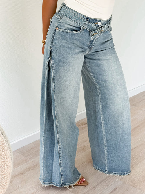 Stretch - Zaar wide jeans light denim