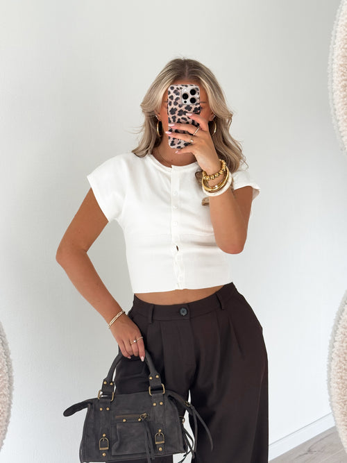 Leah top off-white