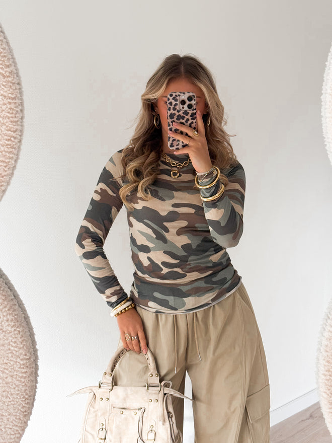 Clara top army green