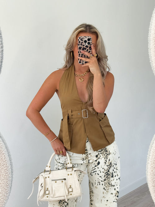 PRE-ORDER Daisy top camel