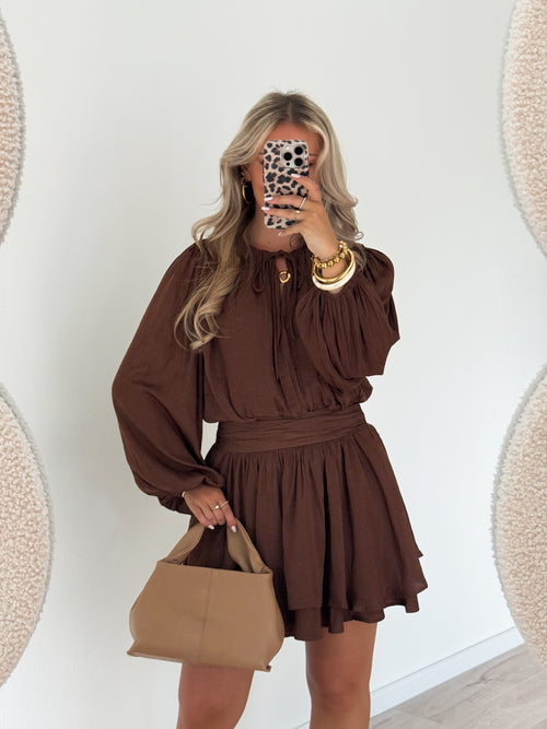 Flore dress brown