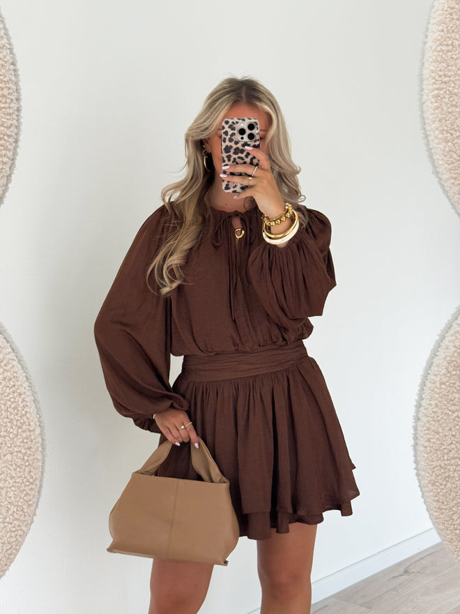Flore dress brown