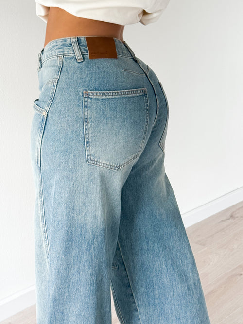 Stretch - Anouk baggy jeans washed denim