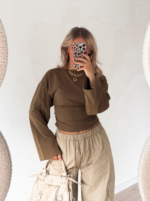 Nien top khaki