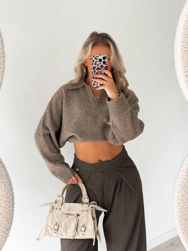 PRE-ORDER Ruby knit taupe