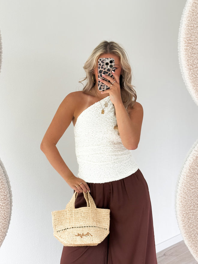 Belle top off-white