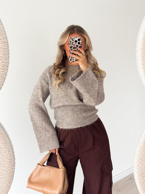 Luna knit taupe