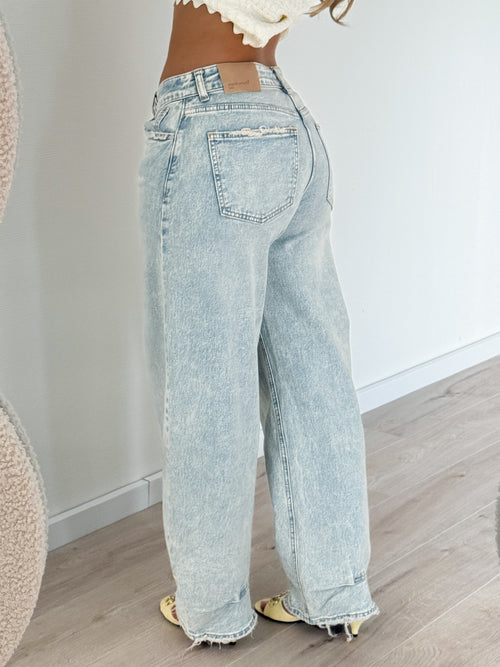 Stretch - Noa balloon jeans washed denim