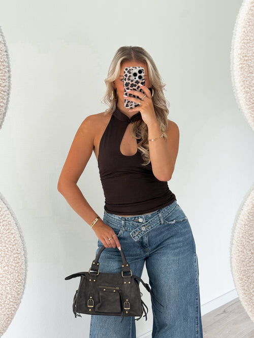 Ava top brown
