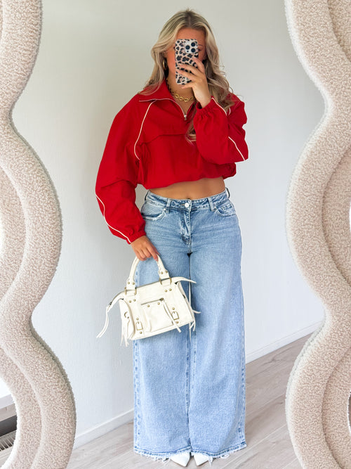Stretch - Mila extra wide jeans mid denim
