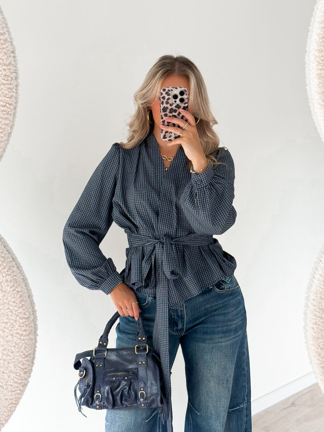 Charise blouse navy blue