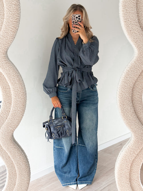 Stretch - Lauren wide jeans dark denim