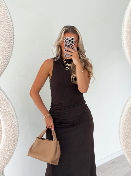 Sophia dress brown