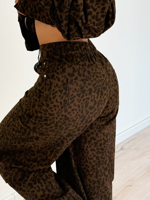 Chrissy jeans leopard