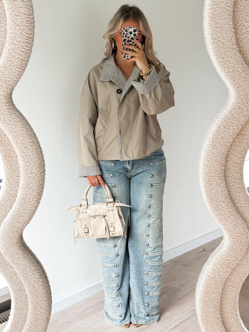 PRE-ORDER Stretch - Noor wide jeans washed denim