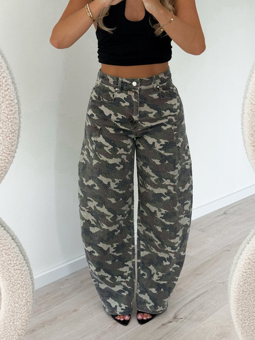 Stretch - Milly balloon jeans army green