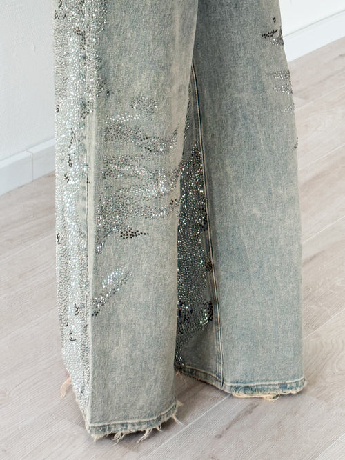 Stretch - Maeve wide jeans washed denim