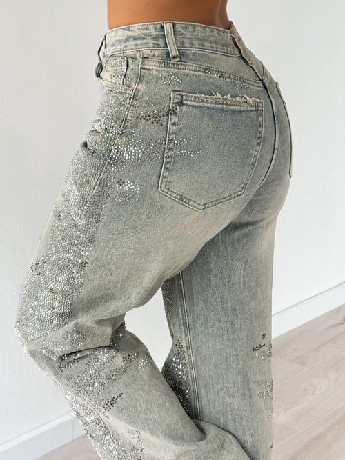 Stretch - Maeve wide jeans washed denim