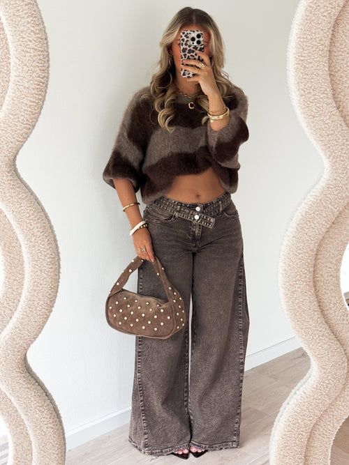 Stretch - Zaar wide jeans brown