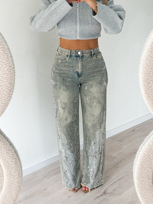 Stretch - Maeve wide jeans washed denim
