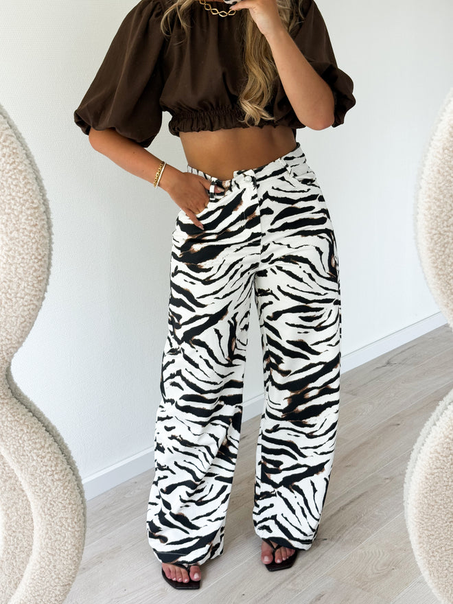 Suze wide jeans zebra