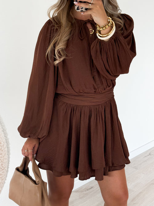 Flore dress brown