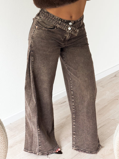 Stretch - Zaar wide jeans brown