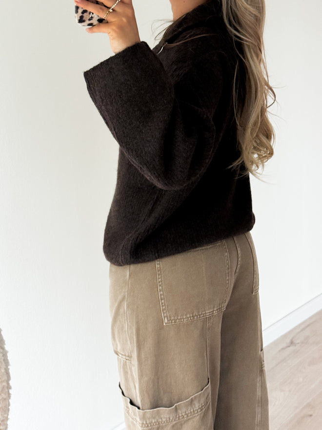 Iris knit brown