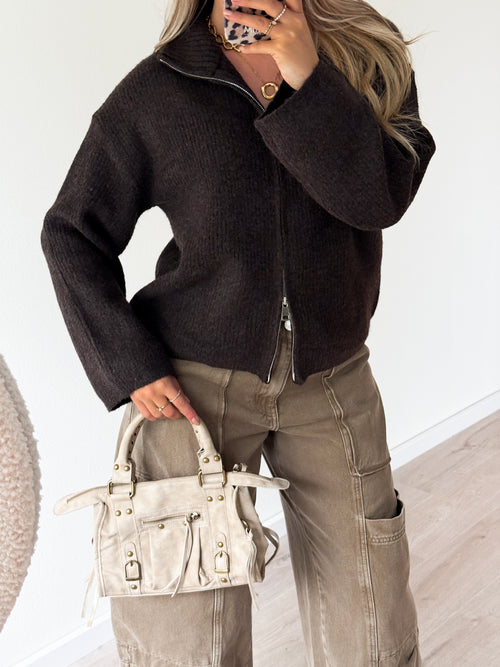 Iris knit brown