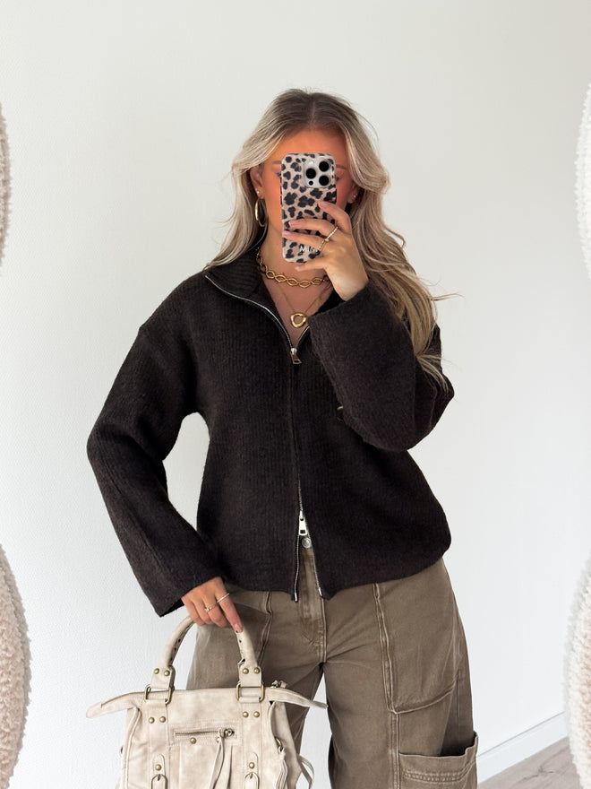 Iris knit brown