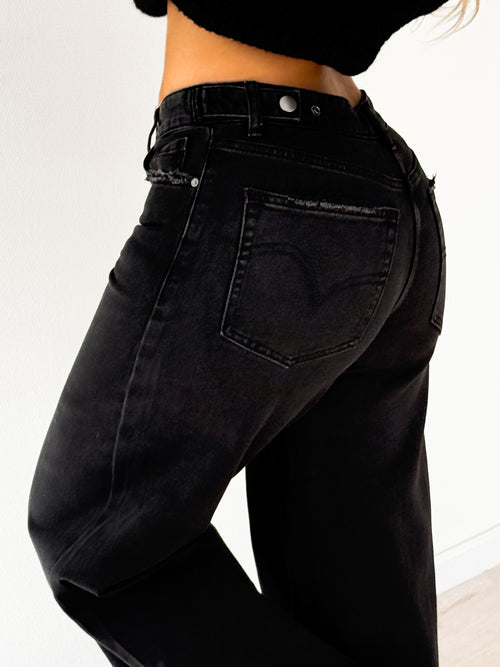 Stretch - Melanie wide jeans black
