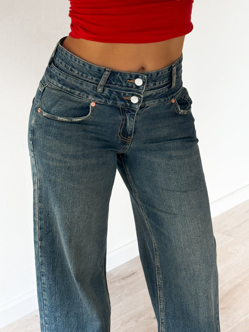 Stretch - Bliss wide jeans vintage denim